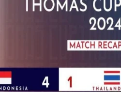 Chico Aura Dwi Wardoyo Tutup Kemenangan 4-1 Indonesia atas Thailand di Piala Thomas 2024