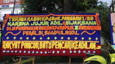 Ungkapan Terimakasih, Masyarakat Pancur Batu Kirim Karangan Bunga Untuk Pangdam I Bukitbarisan