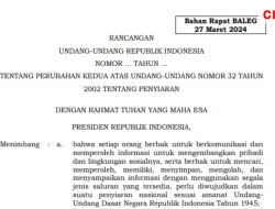 Berikut Daftar Pasal Kontroversial di Draf RUU Nomor 32 Tahun 2002 Tentang Penyiaran