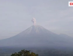 Gunung Semeru Enam Kali Erupsi Disertai Letusan Abu Vulkanik Setinggi 400-900 Meter