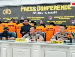 Selama Operasi Antik Siginjai 2024 Polresta Jambi Menangkap 19 Bandar dan Menyita 2,2 Kg Sabu