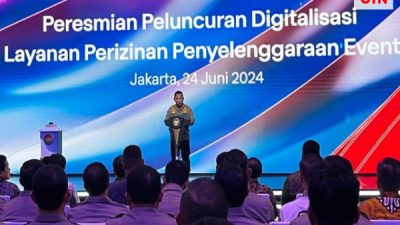 Kapolri Luncurkan Aplikasi Digital Untuk Permudah Proses Pengurusan Perizinan Kegiatan