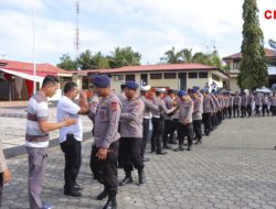 Pasca Bentrokan, Anggota Brimob dan Anggota Polres Tual Menggelar Apel Bersama