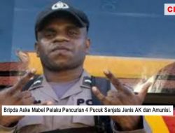 Polda Papua Buru Bripda Aske Mabel Pelaku Pencurian 4 Pucuk Senjata Jenis AK dan Amunisi