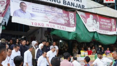 Tinjau Pasar Tradisional Talang Banjar, Mendag Zulhas Memastikan Harga Bahan Pokok di Kota Jambi Stabil 