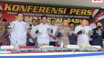 Polresta Barelang Menggagalkan Penyelundupan 35,5 Kilogram Sabu dari Malaysia