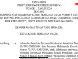 Draft Rancangan PKPU Tentang Pilkada 2024 Diduga Bocor