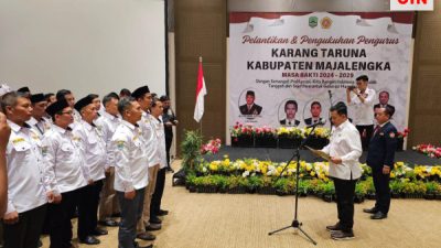 PJ Bupati Majalengka Mengukuhkan 70 Pengurus Karang Taruna Kabupaten