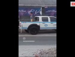 Viral di Medsos Sebuah Mobil Menggunakan Atribut Negara Israel Bebas Berkeliaran di Bali