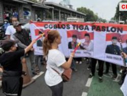 Demo di Depan KPUD Jakarta, Jaringan Rakyat Miskin Kota Membuat Gerakan Mencoblos Tiga Paslon