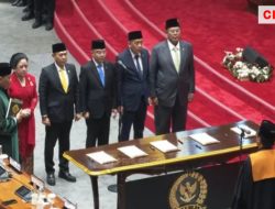 Lima Pimpinan DPR RI Periode 2024-2029 Mengucapkan Sumpah Jabatan