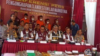 Clendestine Laboratory Pembuat Hasis dan Happy Five di Badung Bali Hasilkan Uang Rp1,5 Triliun