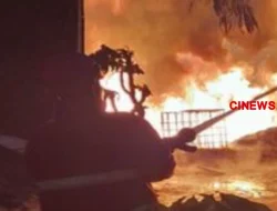 Gudang Penimbunan BBM di Kecamatan Tanjung Bintang Lampung Selatan Terbakar