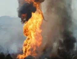 Jaringan Pipa Utama Petronas Gas Berhad Selangor Malaysia Terbakar