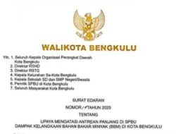 Merespon Kelangkaan BBM, Pemkot Bengkulu Terbitkan Surat Edaran Penerapan WFH