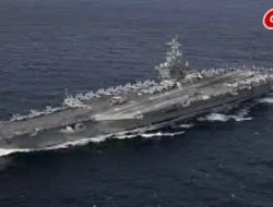 Kapal Induk Nuklir Amerika Terdeteksi Berlayar di Laut Natuna Utara Menuju Timur Tengah
