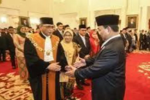 Presiden Prabowo Melantik Suharto Sebagai Wakil Ketua MA Bidang Yudisial